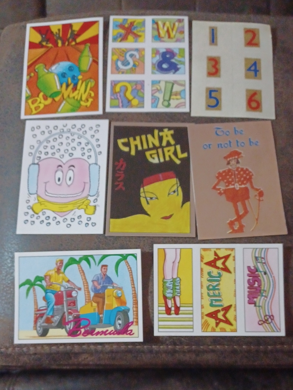 $4 Add-on Panini Stickers - Set Of 8 Vintage Stickers (1987)